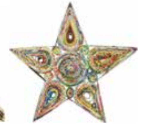 Recycled Newspaper Star Ornament