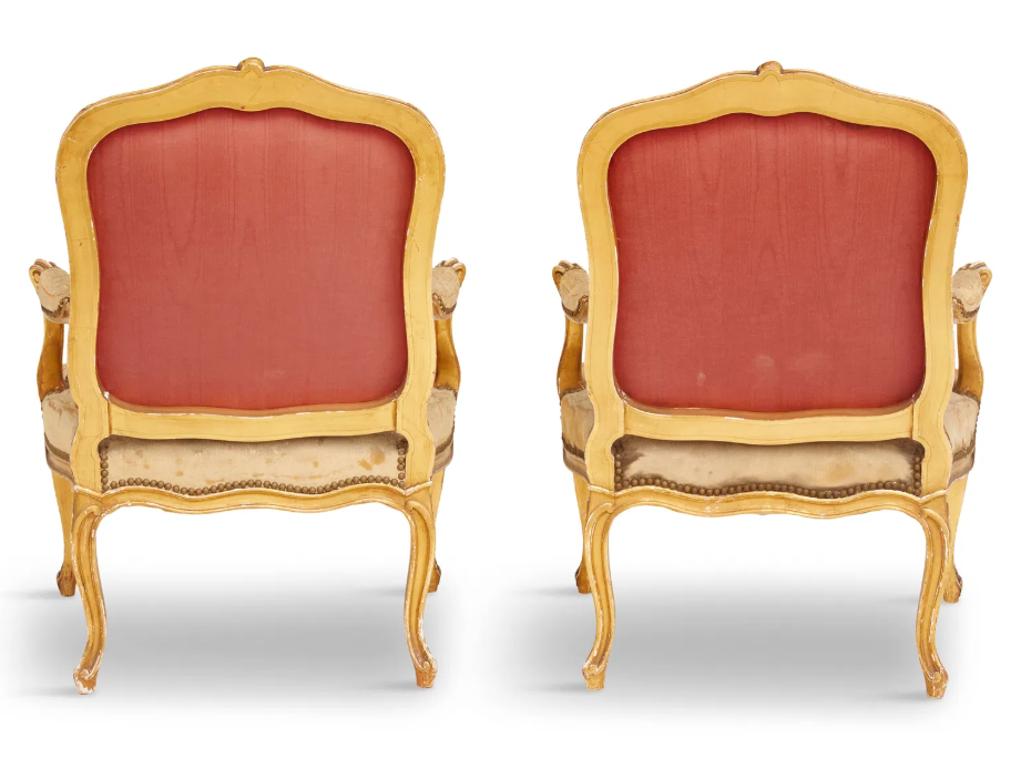 Louis XV-Style Giltwood Fauteuils