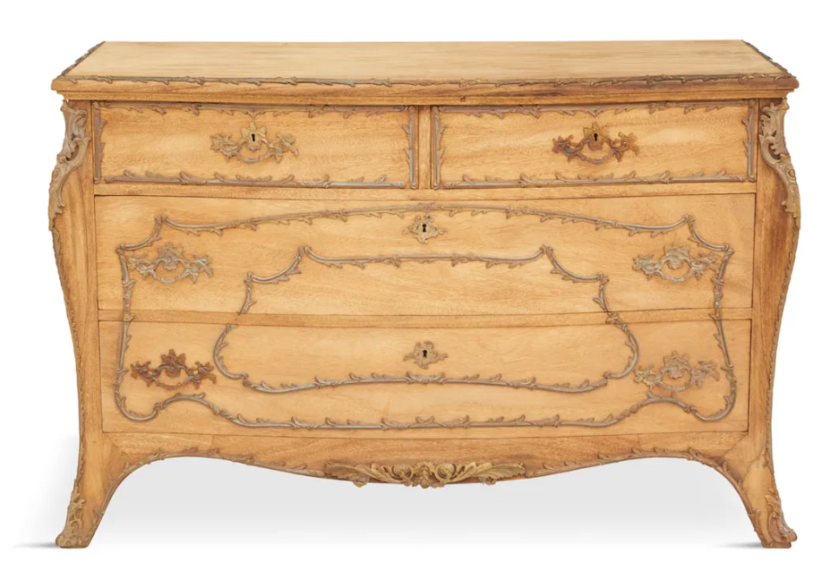 Regence-Style Bleached Mahogany Commode
