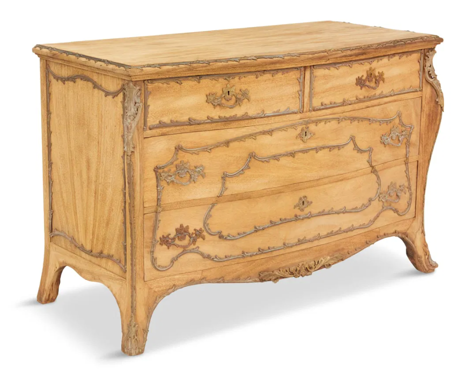 Regence-Style Bleached Mahogany Commode
