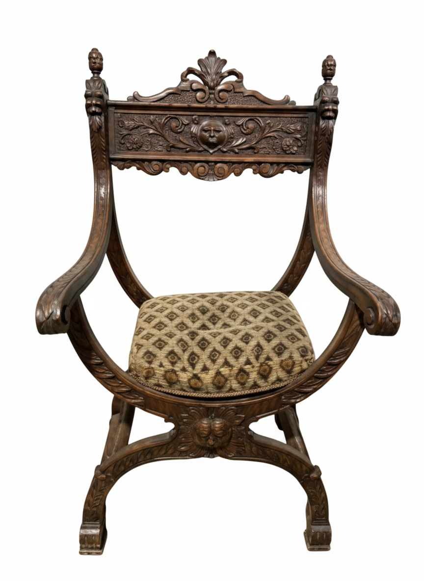 Vintage Dagobert Chair- Geometric Pattern