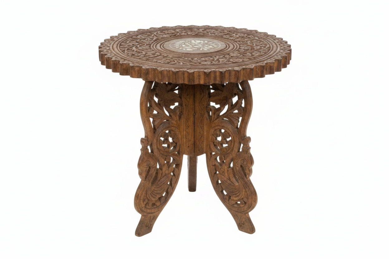 Vintage Carved Stools/Cocktail Tables