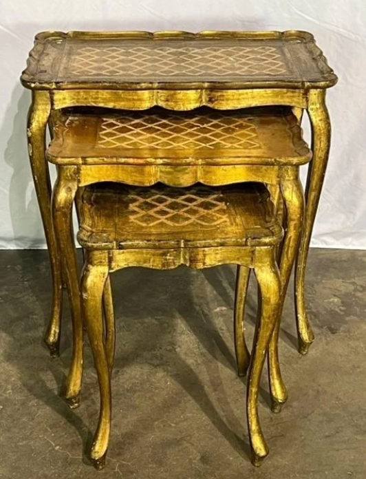 Venetial gold nesting table-set