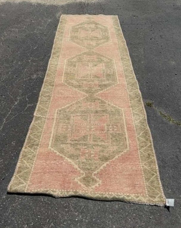 Anatolian Handmade Runner Rug 3'10" x 12'
