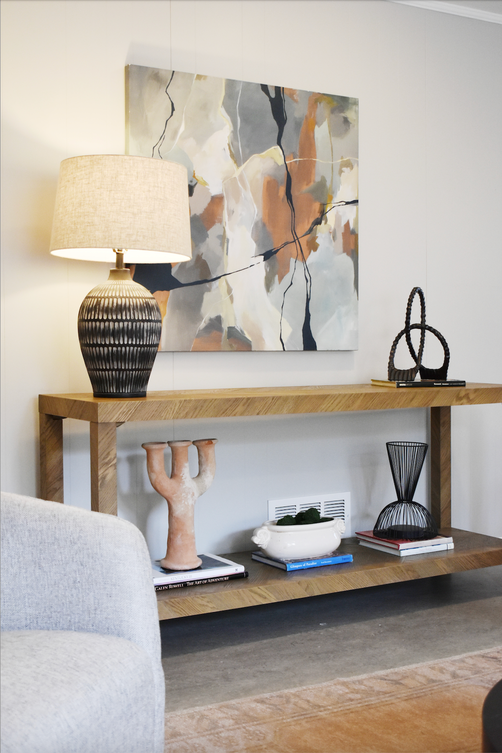 Lamar Console Table- Drifted Oak