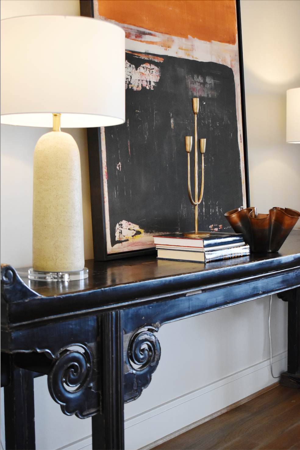 Hand-Forged Metal Candelabra with Antique Finish