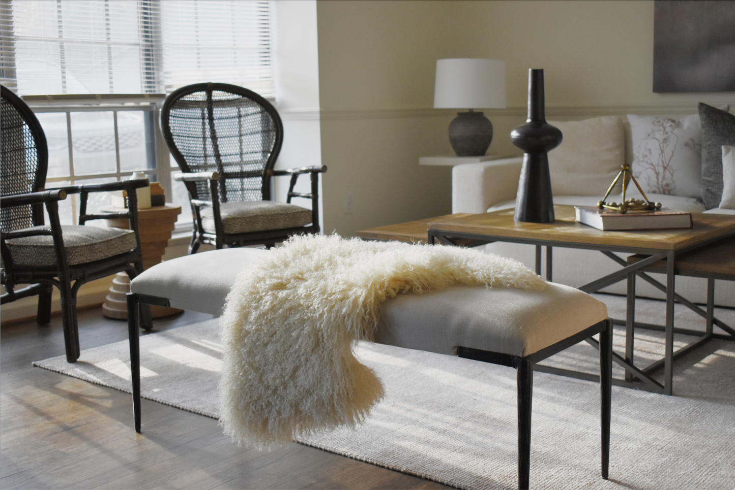 Vintage Cain Peacock Chair