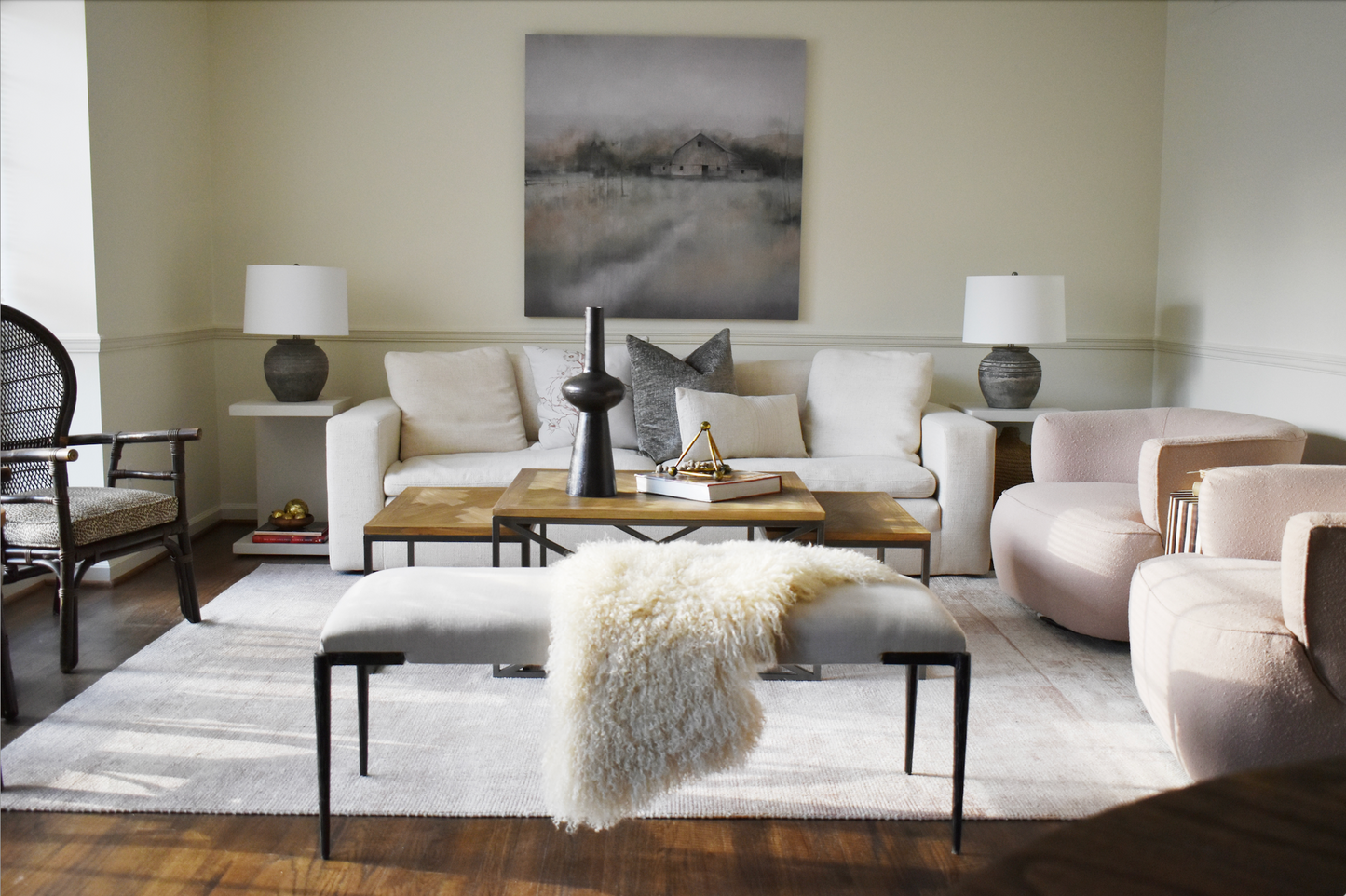 Lance 49" Mango Wood & Iron Bench