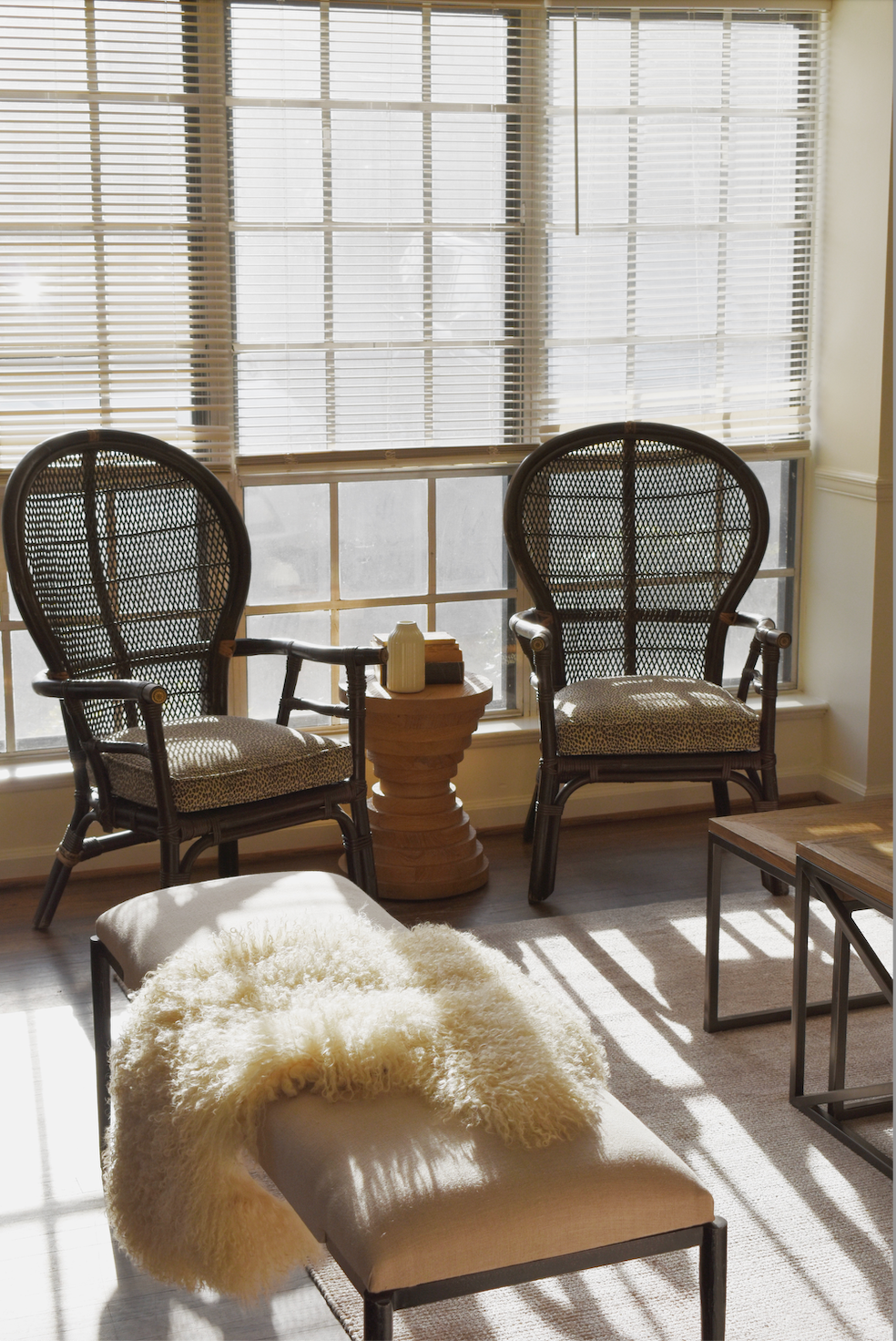 Vintage Cain Peacock Chair