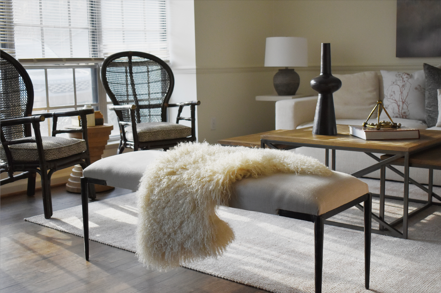 Vintage Cain Peacock Chair