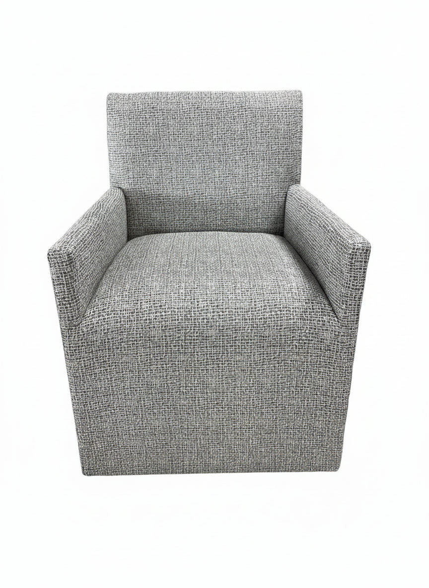 Castered Arm Chair Deja Vu Charcoal