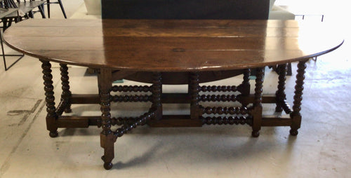 Antique Wood Folding Dinning Table