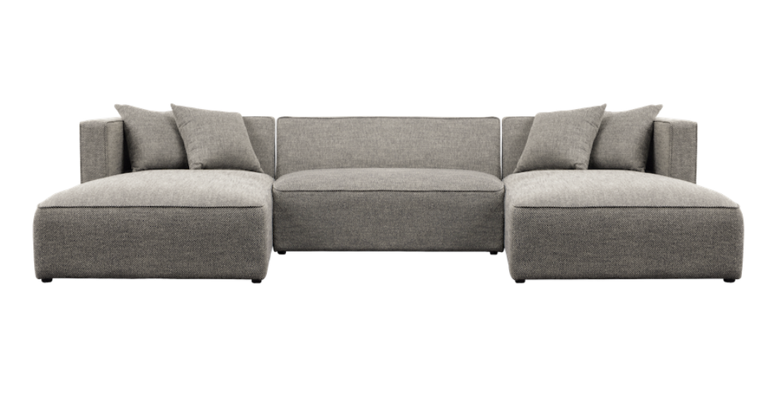 Haven Sectional Textured Basalt