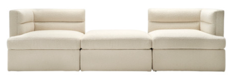 Modern, Modular Sofa, Ivory KD (Set of 3)