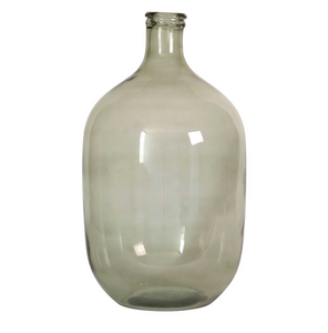 19.5" Oval Glass Vessel, Green