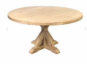 Rustic Farmhouse 60" Round Indonesian Dining Table