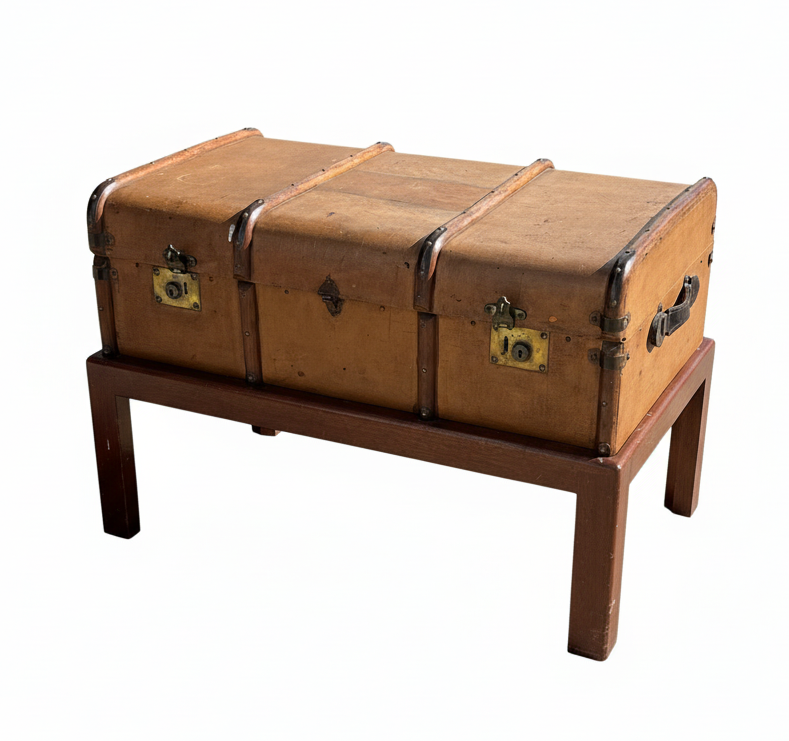 Vintage Swedish Steamer Trunk