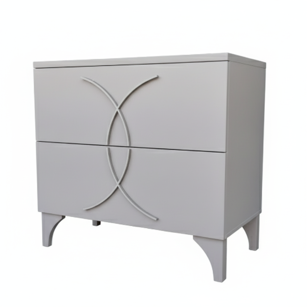 Raffia 2 Drawers Cabinet